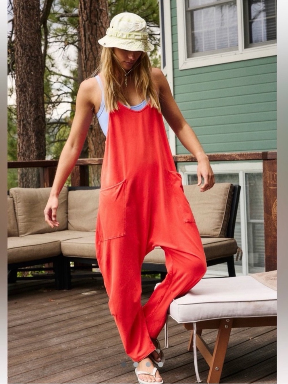 Free People NWT Hot Shot Onesie Size Medium and Large in Scarlet
